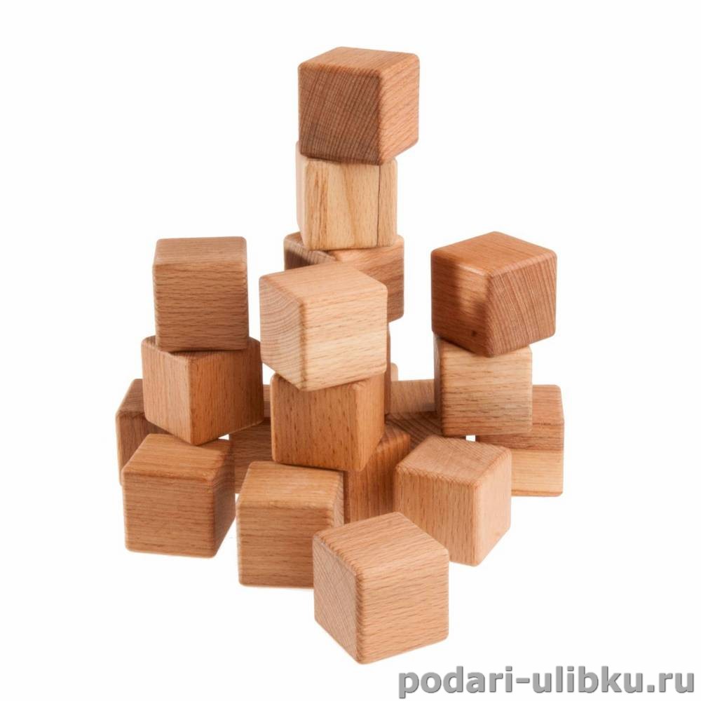 Деревянные буковые кубики, ТМ Леснушки