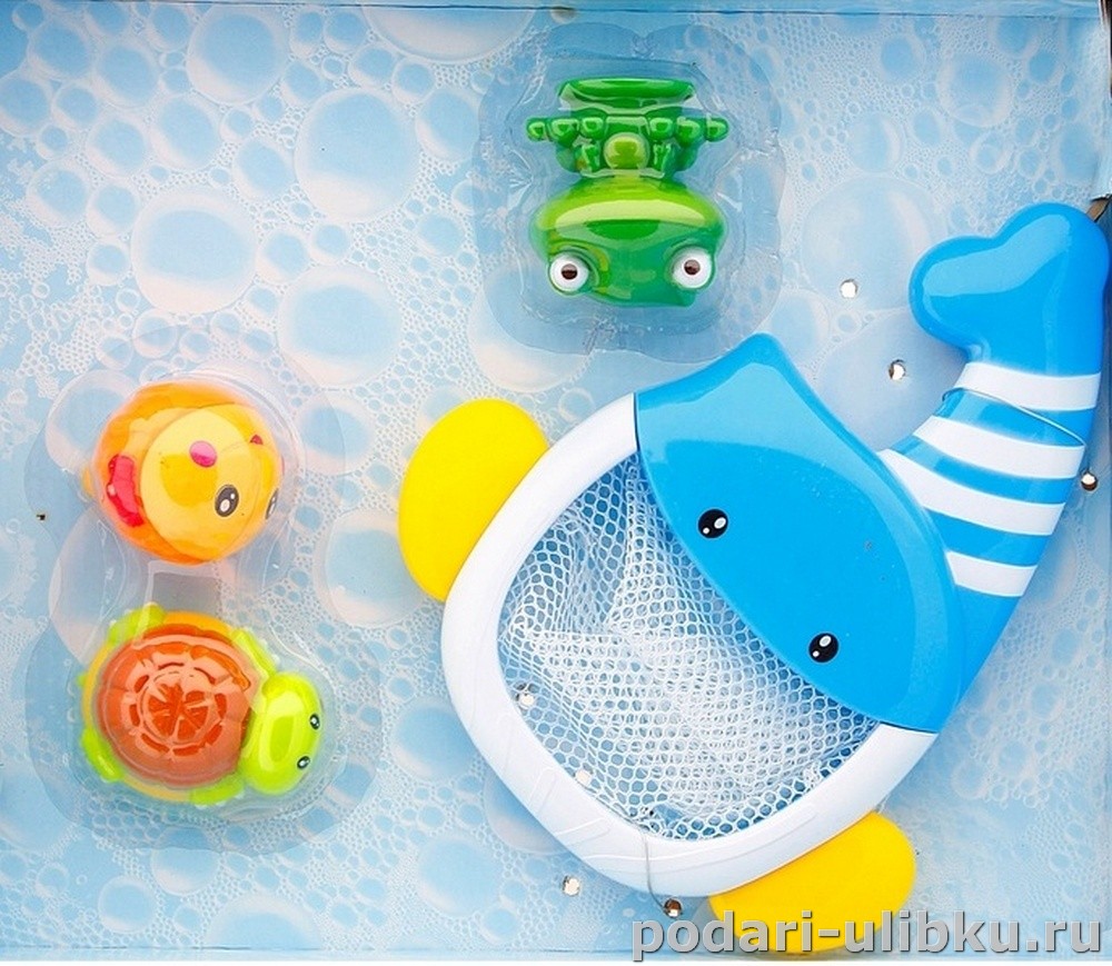 картинка Игрушка для ванной "Весёлая рыбалка с китенком", 4 предмета — Подари Улыбку