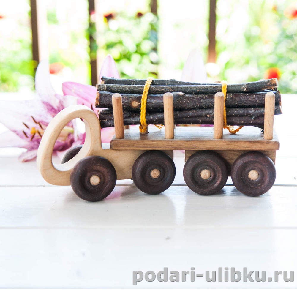 Деревянная игрушка Машинка Лесовоз, ТМ Леснушки