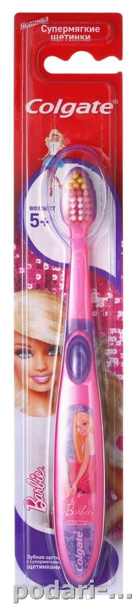 картинка Colgate детская зубная щетка Colgate "Barbie" от 5-ти лет. — Подари Улыбку