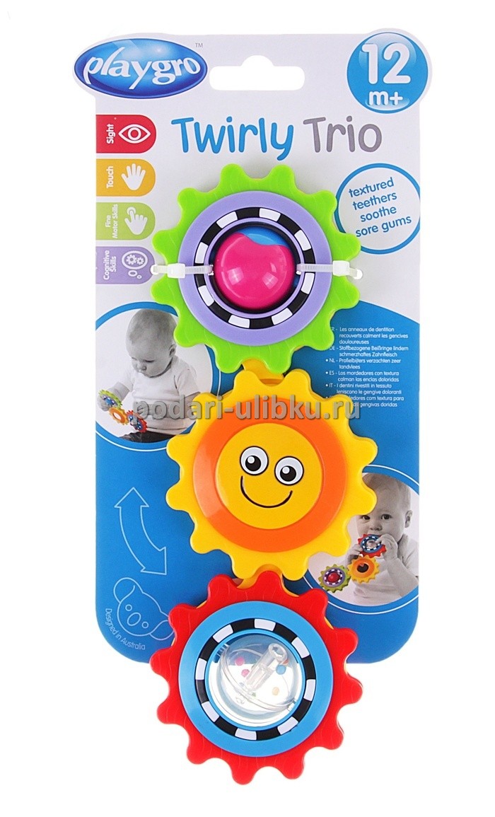 картинка Развивающая игрушка-погремушка "Веселое солнышко" от Playgro — Подари Улыбку