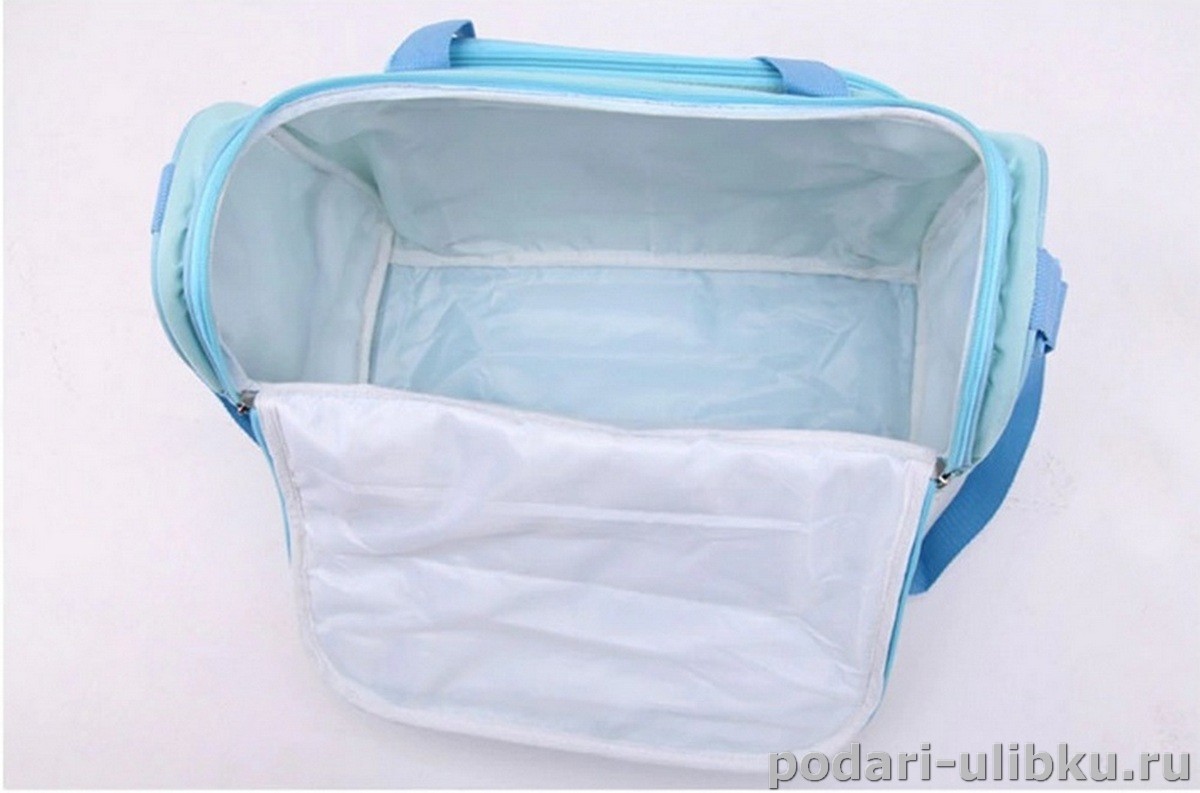 Многофункциональный комплект сумок 4в1 голубой с машинкой
