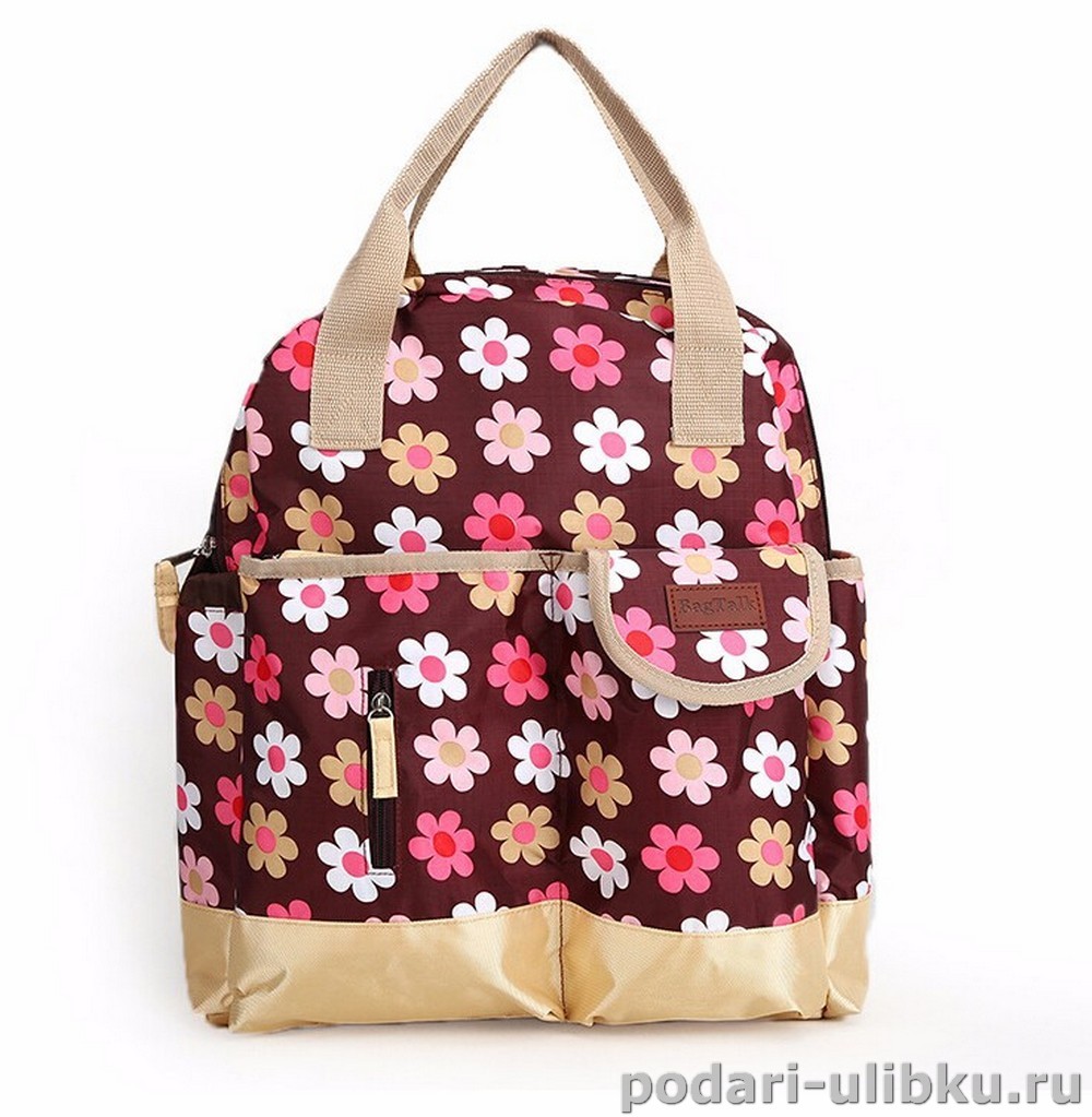 картинка Сумка-рюкзак для мамы Insular "Цветы" — Подари Улыбку