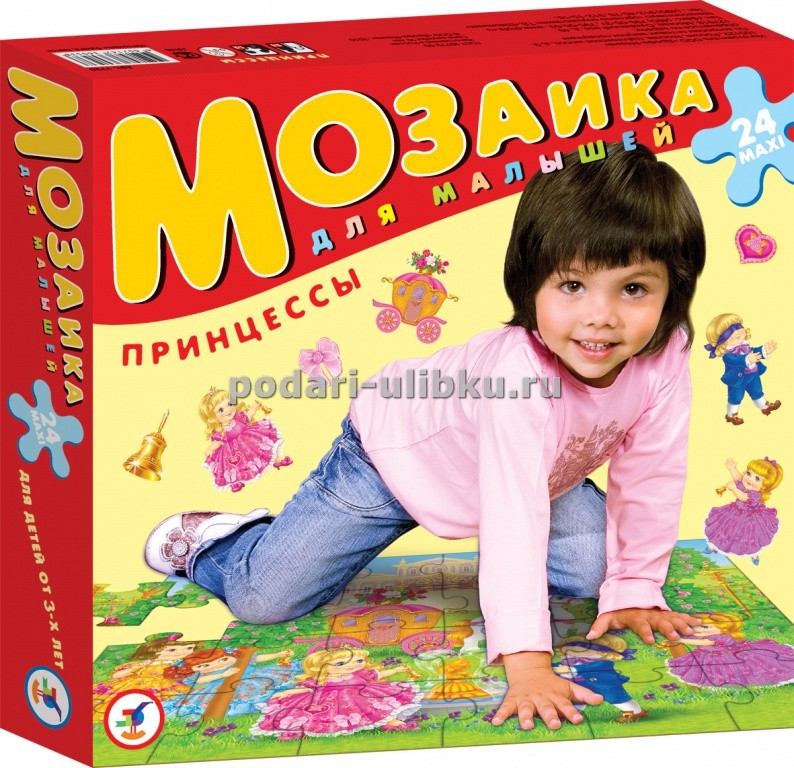 картинка Мозаика для малышей "Собирай на полу. Принцессы" — Подари Улыбку