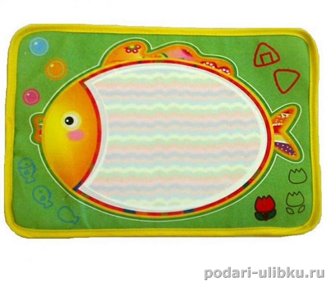 картинка Коврик для рисования водой разноцветный "Рыбка" — Подари Улыбку