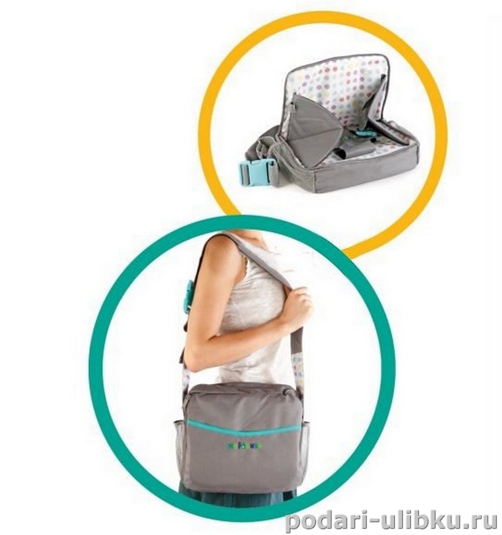 картинка Стульчик-сумка для кормления и путешествий с пеленальным матрасиком "Жирафики" — Подари Улыбку