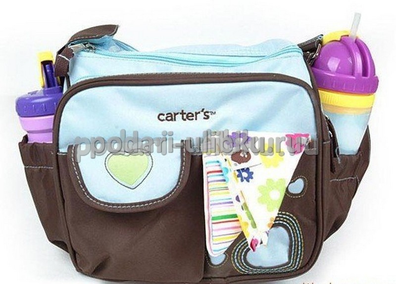 картинка Комплект сумок для мамы Carter’S "Сердце, кофе с голубым" — Подари Улыбку