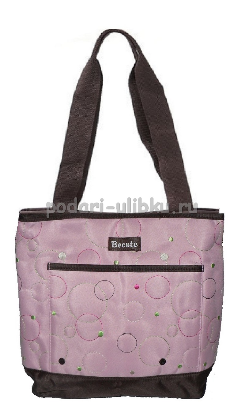 картинка Небольшая сумка для мамы Becute, розовая — Подари Улыбку
