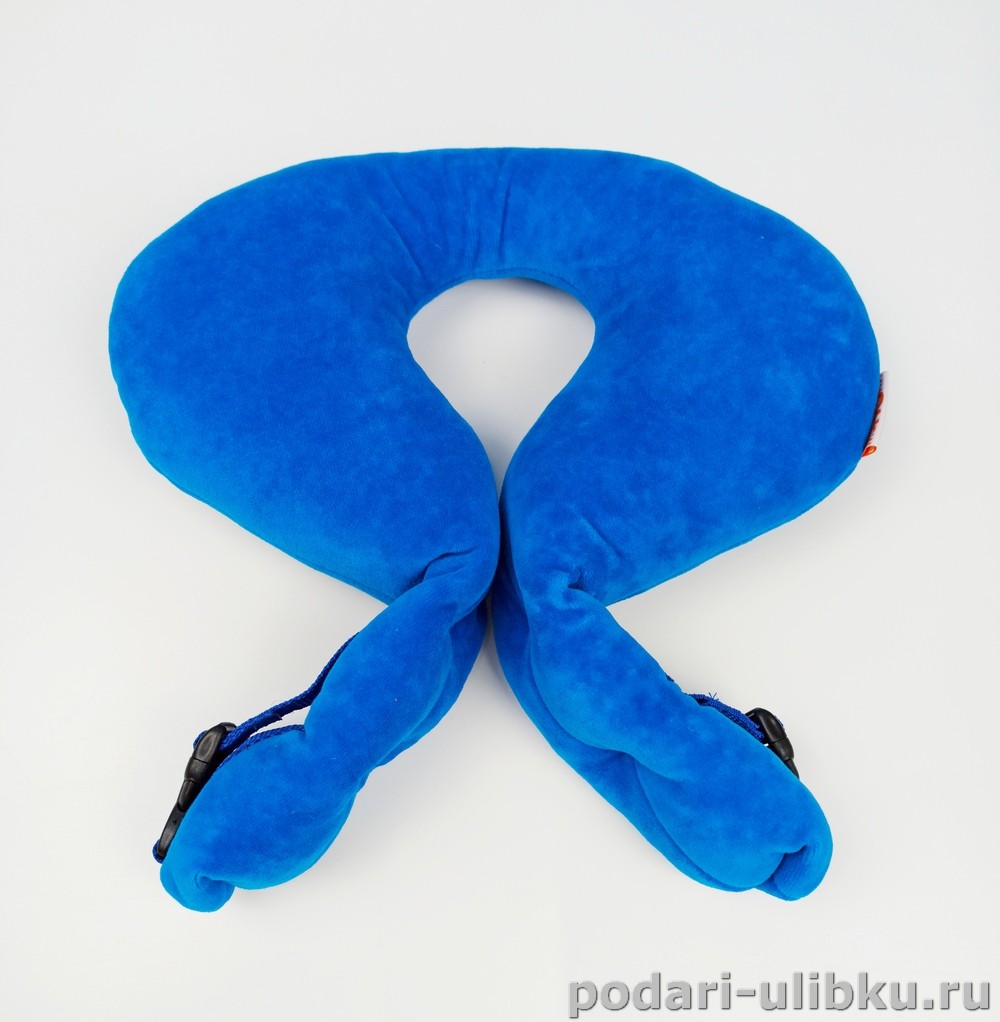 картинка Анатомическая транспортная подушка для детей от 5 до 10 лет. Синяя — Подари Улыбку