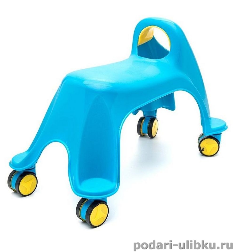 картинка Детская машинка "Вихрь" для дома и улицы, голубой цвет — Подари Улыбку