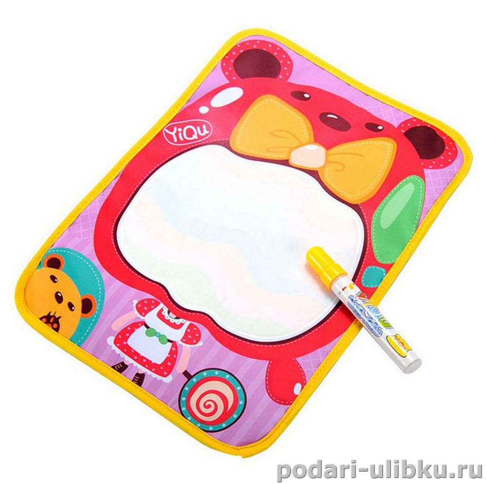 картинка Коврик для рисования водой разноцветный "Мишка" — Подари Улыбку