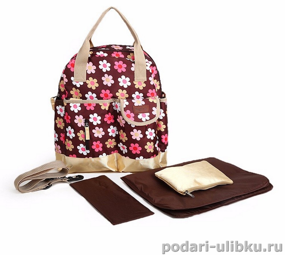 картинка Сумка-рюкзак для мамы Insular "Цветы" — Подари Улыбку
