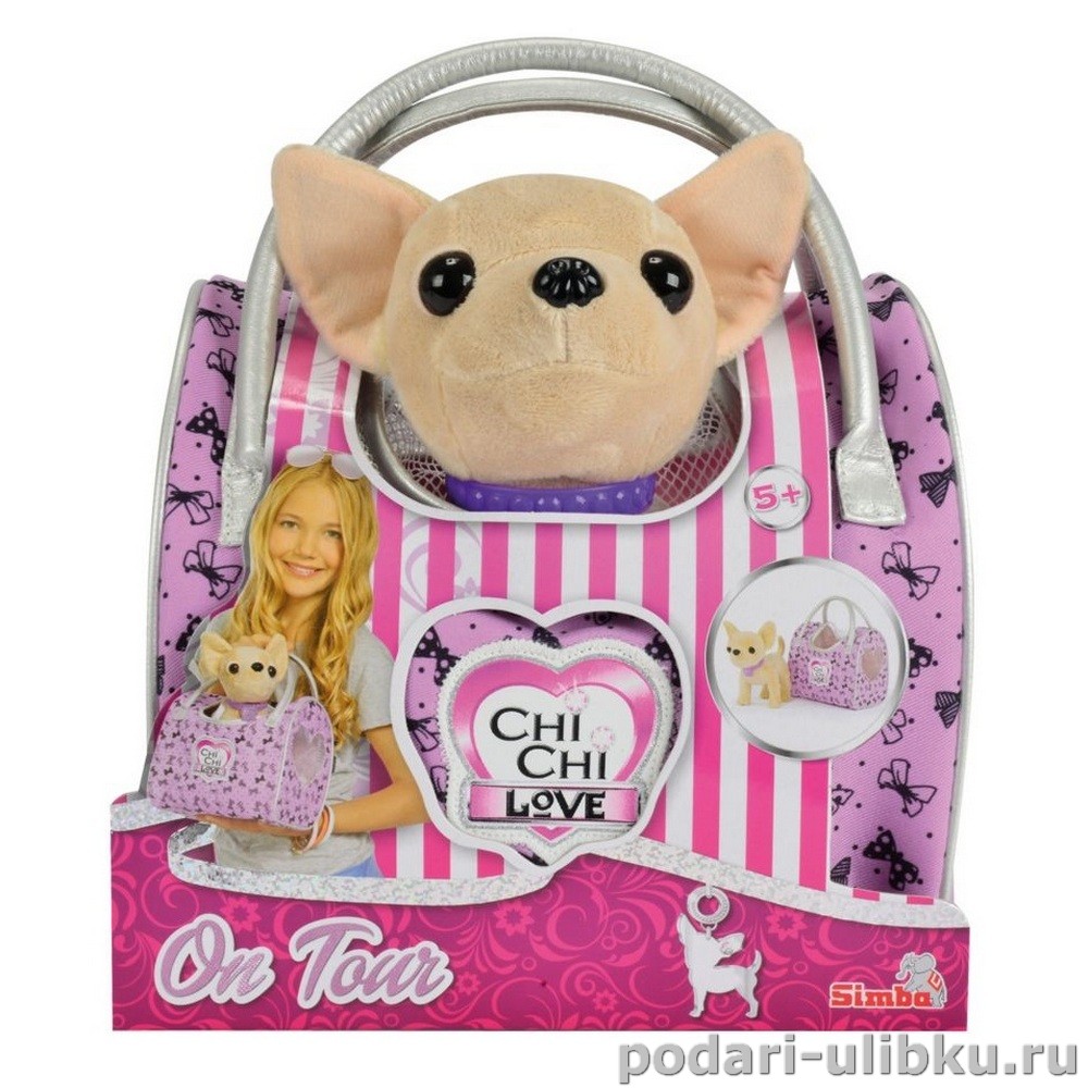 Chi Chi Love плюшевая собачка Чихуахуа Путешественница с сумочкой