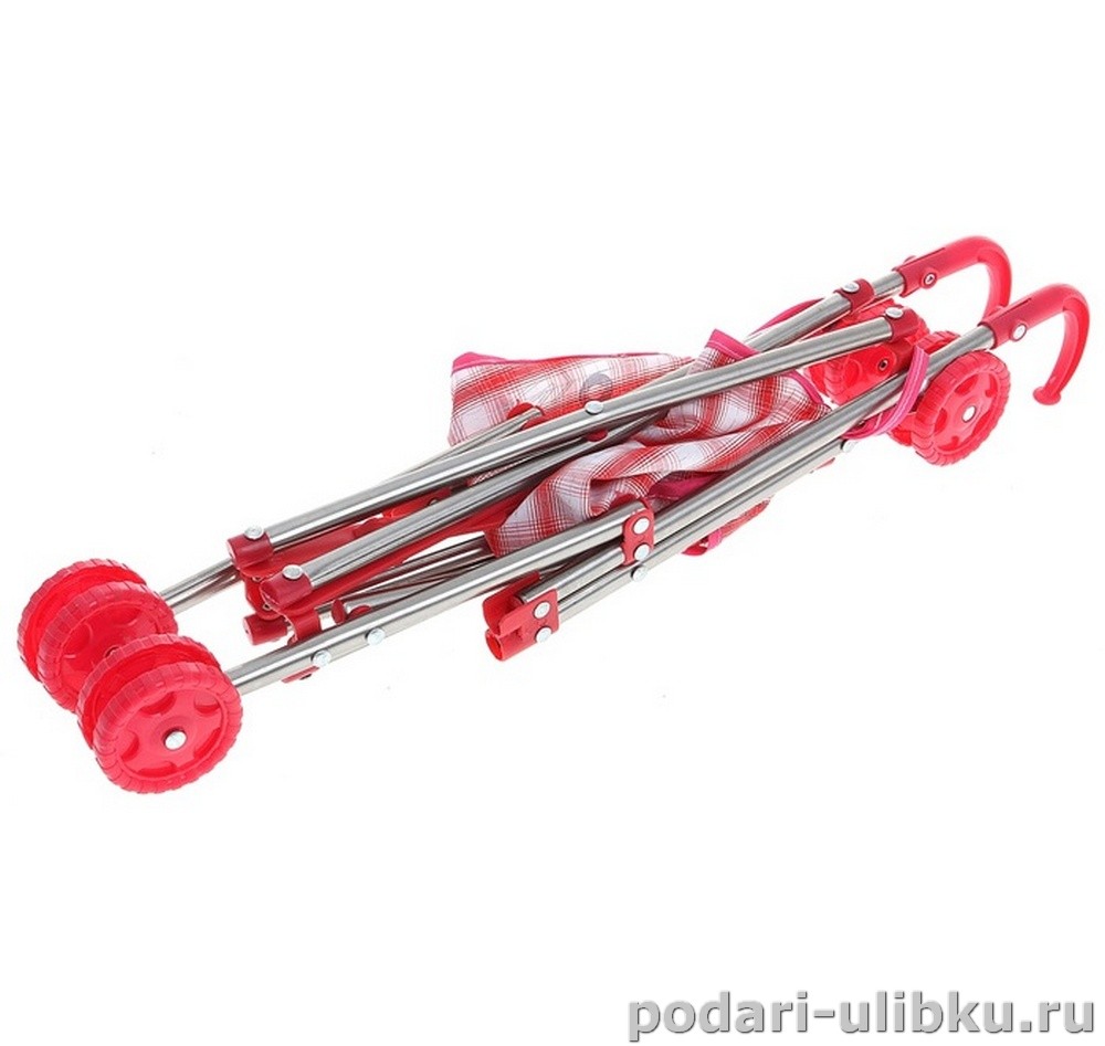 картинка Игровая прогулочная коляска-трость для кукол с металлическим каркасом — Подари Улыбку