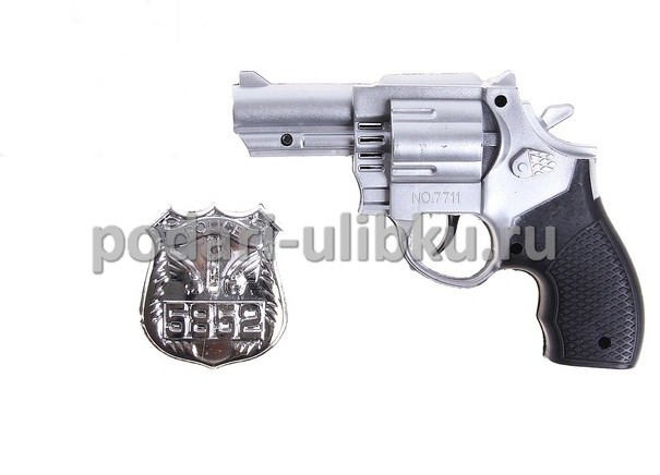 картинка Пистолет трещотка + значок полицейского — Подари Улыбку