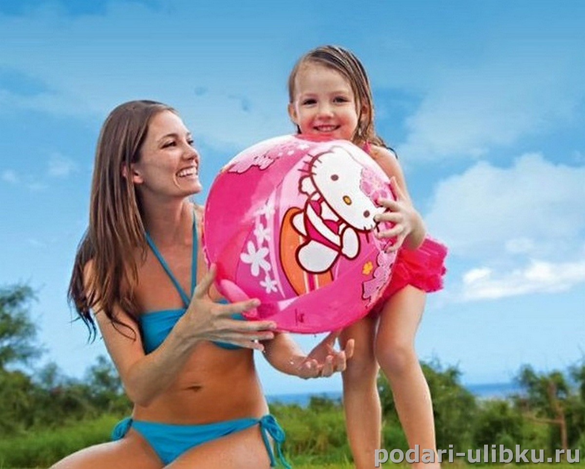 картинка Мяч пляжный надувной "Hello Kitty" — Подари Улыбку