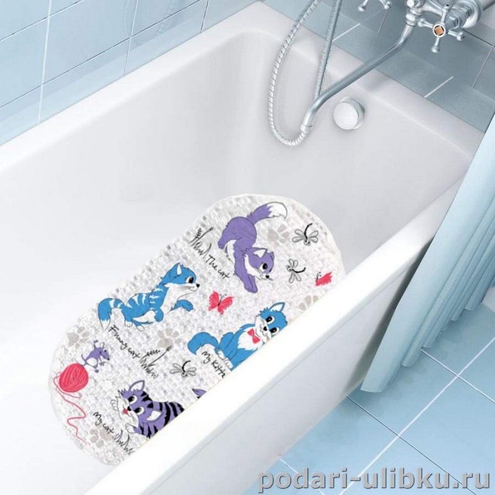 картинка Коврик противоскользящий для ванны Valiant Kids Collections "Котики" — Подари Улыбку