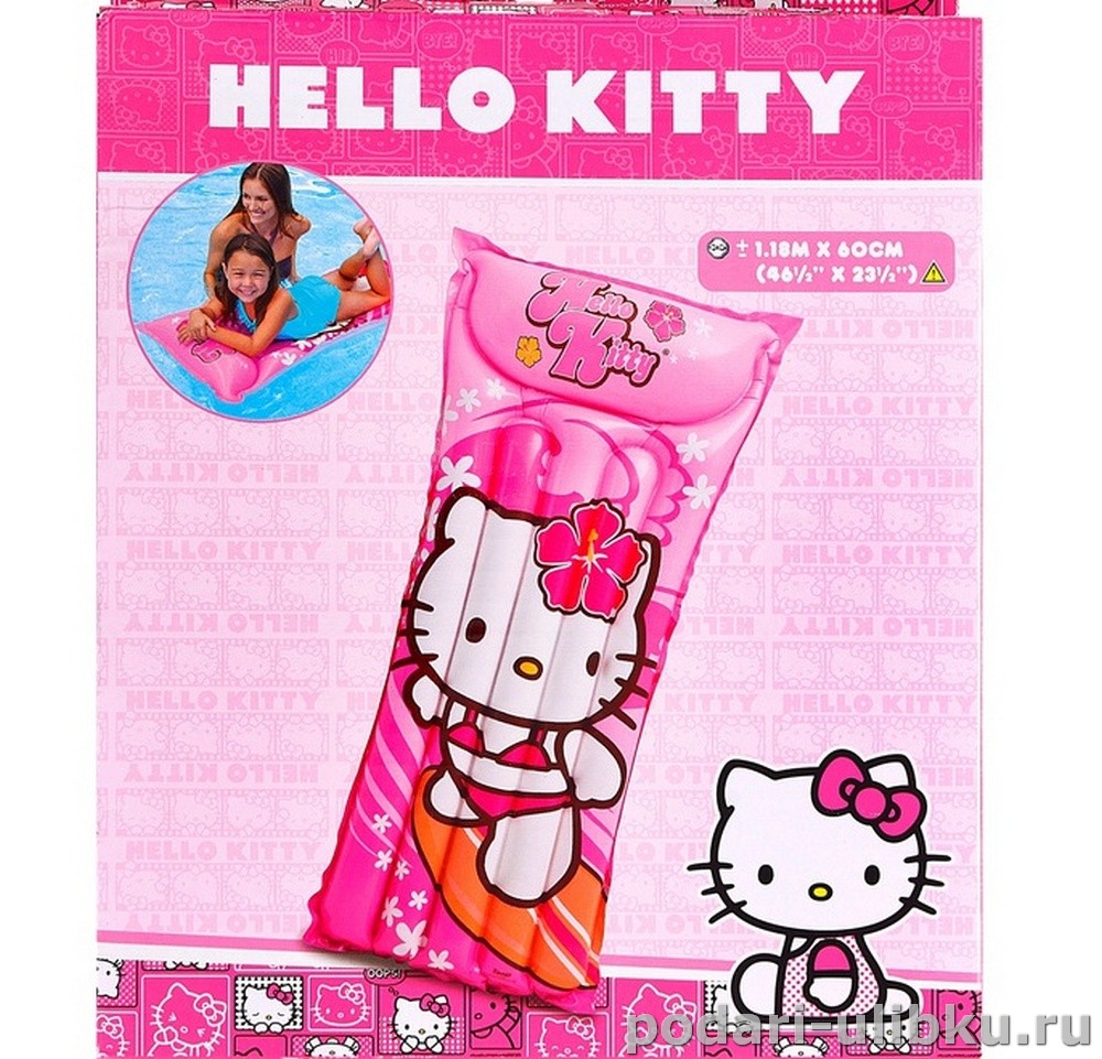картинка Матрас для плавания надувной "Hello Kitty" — Подари Улыбку