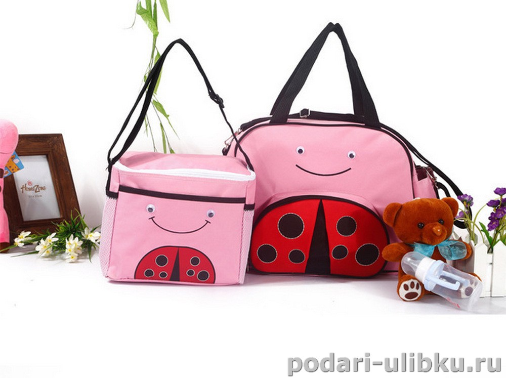 Комплект сумок для мамы и малыша Божьи коровки