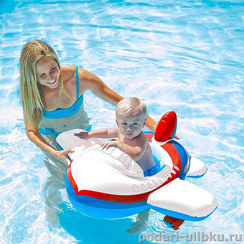 картинка Круг Intex для плавания с сиденьем "Самолёт" — Подари Улыбку