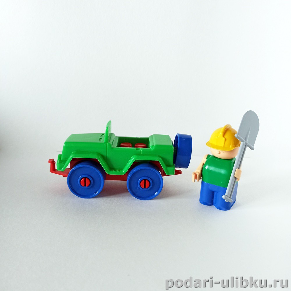 картинка Конструктор Bauer Mini "Джип с водителем" — Подари Улыбку