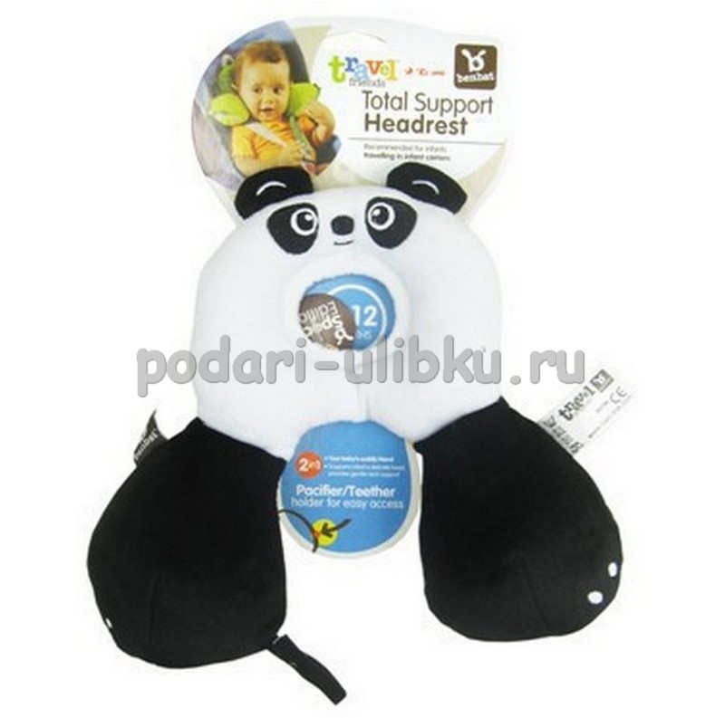 картинка Детская дорожная подушка 2в1 BenBat Travel 0-12 месяцев. Панда — Подари Улыбку
