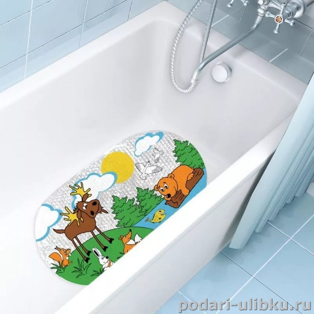 картинка Коврик противоскользящий для ванны Valiant Kids Collections "Лесные Животные" — Подари Улыбку