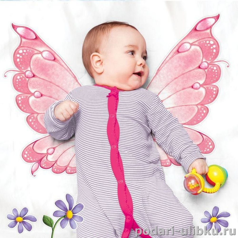 картинка Набор бумажных элементов для детской фотосессии "Прекрасная бабочка" — Подари Улыбку