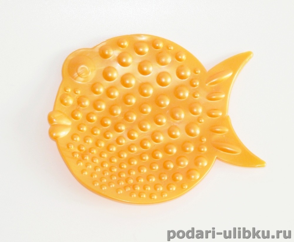 картинка Мини-коврик для ванной комнаты Рыбка Шар оранжевая — Подари Улыбку