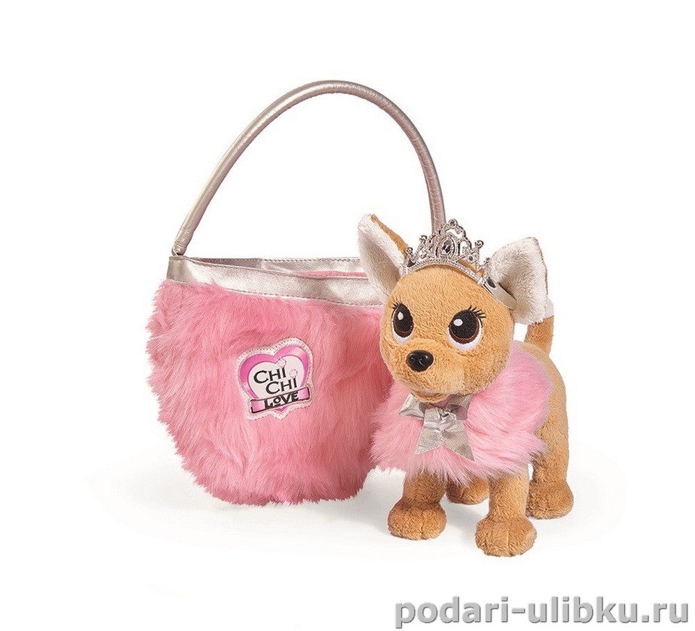 Chi Chi Love плюшевая собачка Принцесса с розовой сумочкой