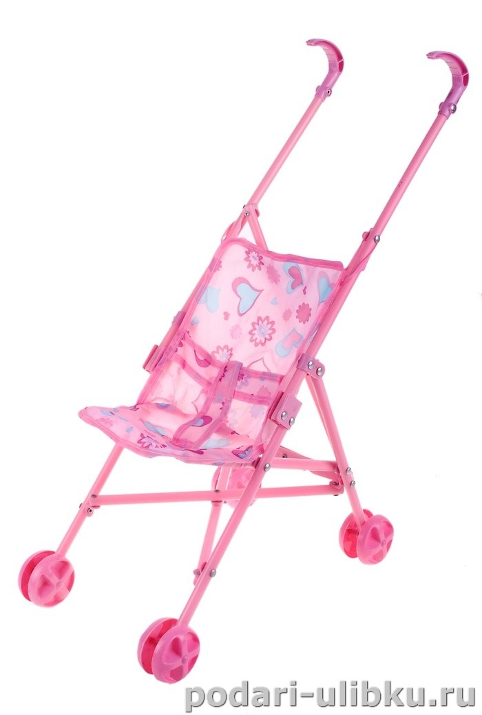 картинка Игровая прогулочная коляска-трость для кукол с пластиковым каркасом — Подари Улыбку