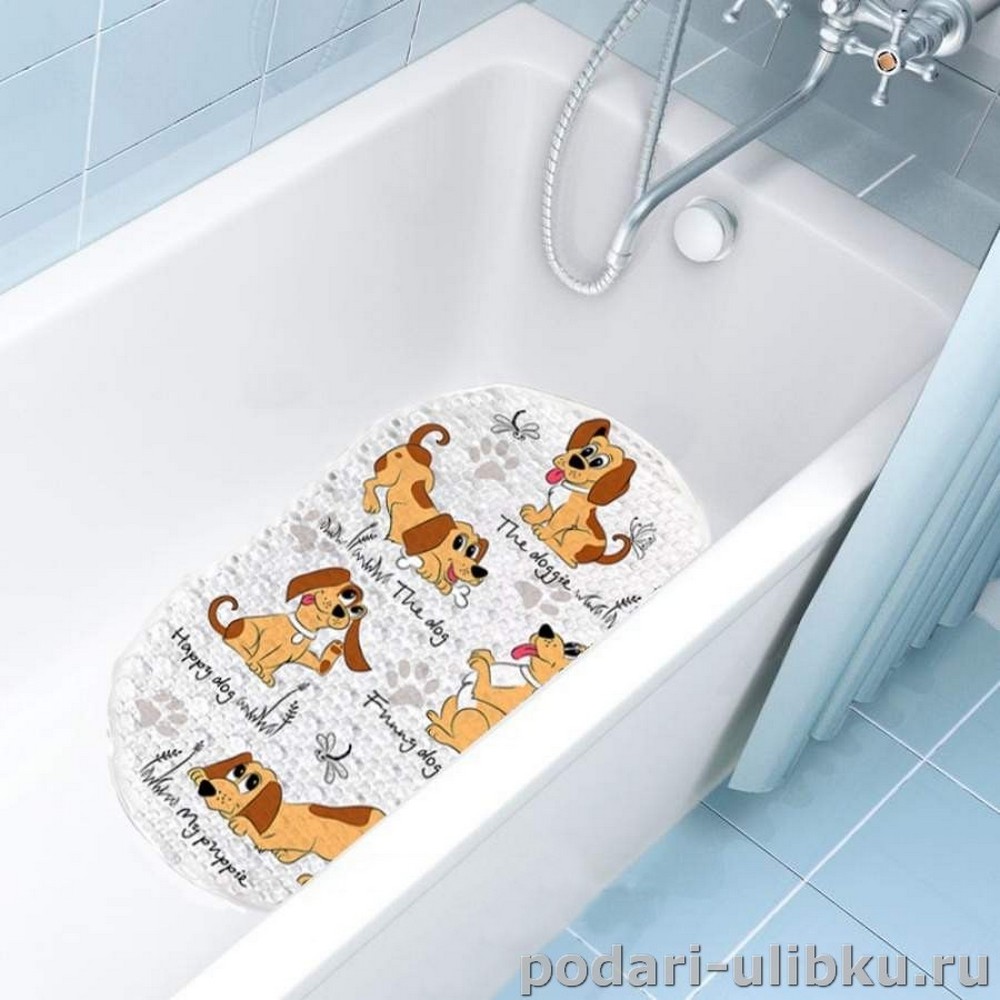 картинка Коврик противоскользящий для ванны Valiant Kids Collections  "Собачки" — Подари Улыбку
