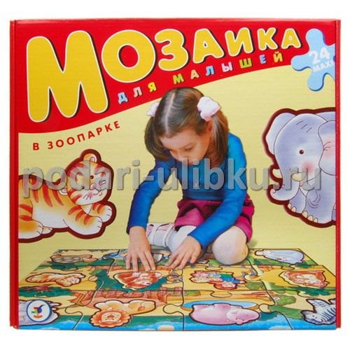 картинка Мозаика для малышей "Собирай на полу. В зоопарке" — Подари Улыбку