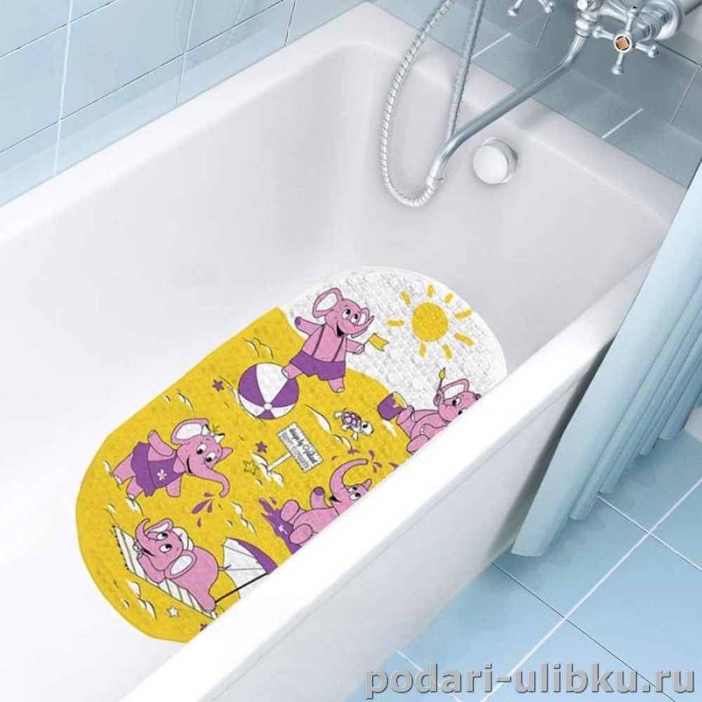картинка Коврик противоскользящий для ванны Valiant Kids Collections "Слоники" — Подари Улыбку
