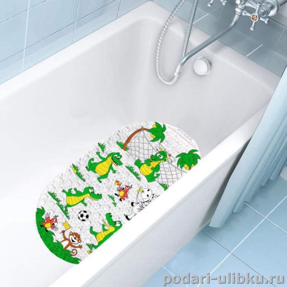 картинка Коврик противоскользящий для ванны Valiant Kids Collections "Крокодильчики" — Подари Улыбку