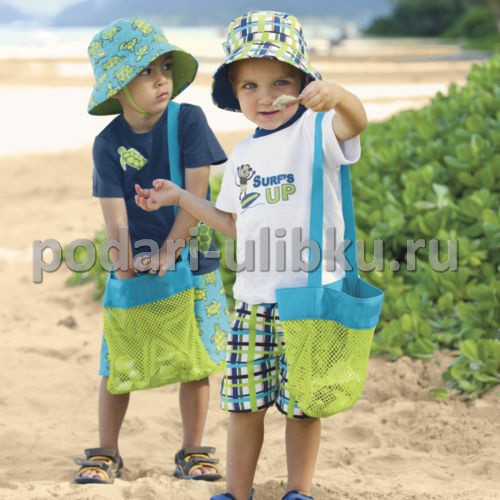 картинка Детская сумочка-сетка для песочницы и пляжа — Подари Улыбку